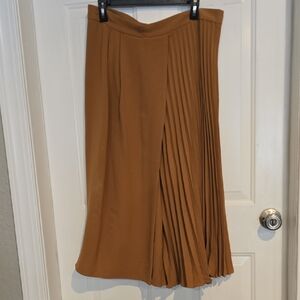 Skies Are Blue Camel Pleated Culotte Pants